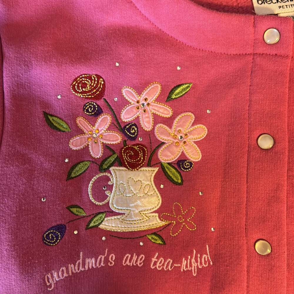 Breckenridge Snap Down Patchwork/Embroidery Sweat… - image 3